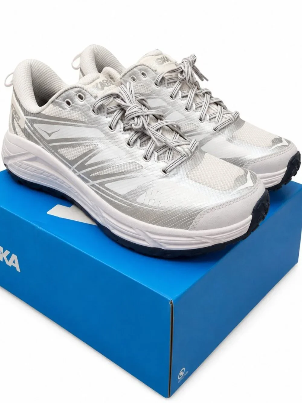 Hoka One One U Mafate Speed 2 WhiteSilver Trail RunShoes 1126851WSLV Mens 12/W13